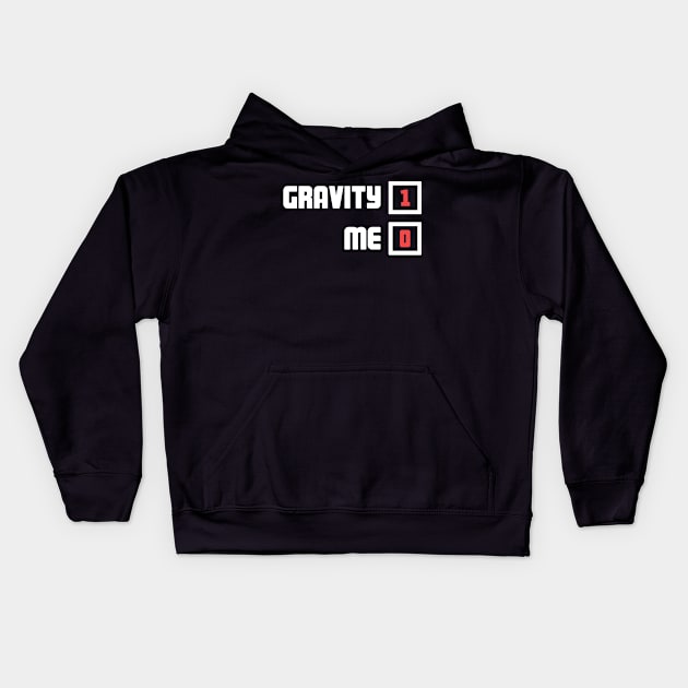 Gravity - Funny Broken Ankle Get Well Soon Gift Kids Hoodie by MeatMan